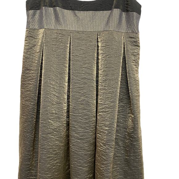Laundry Shelli Segal Womens Size 10 Metallic Box Pleat Babydoll Dress - Picture 3 of 6